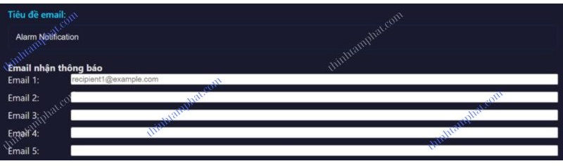 cảnh báo nhiệt độ cao qua email